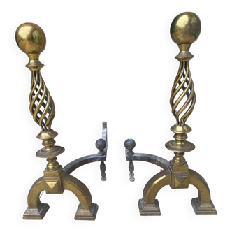 Pair of old andirons
