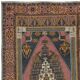 One-of-a-kind Vintage Oriental Rug, 100% Wool, Hand-knotted Turkish Carpet with Tribal Motifs