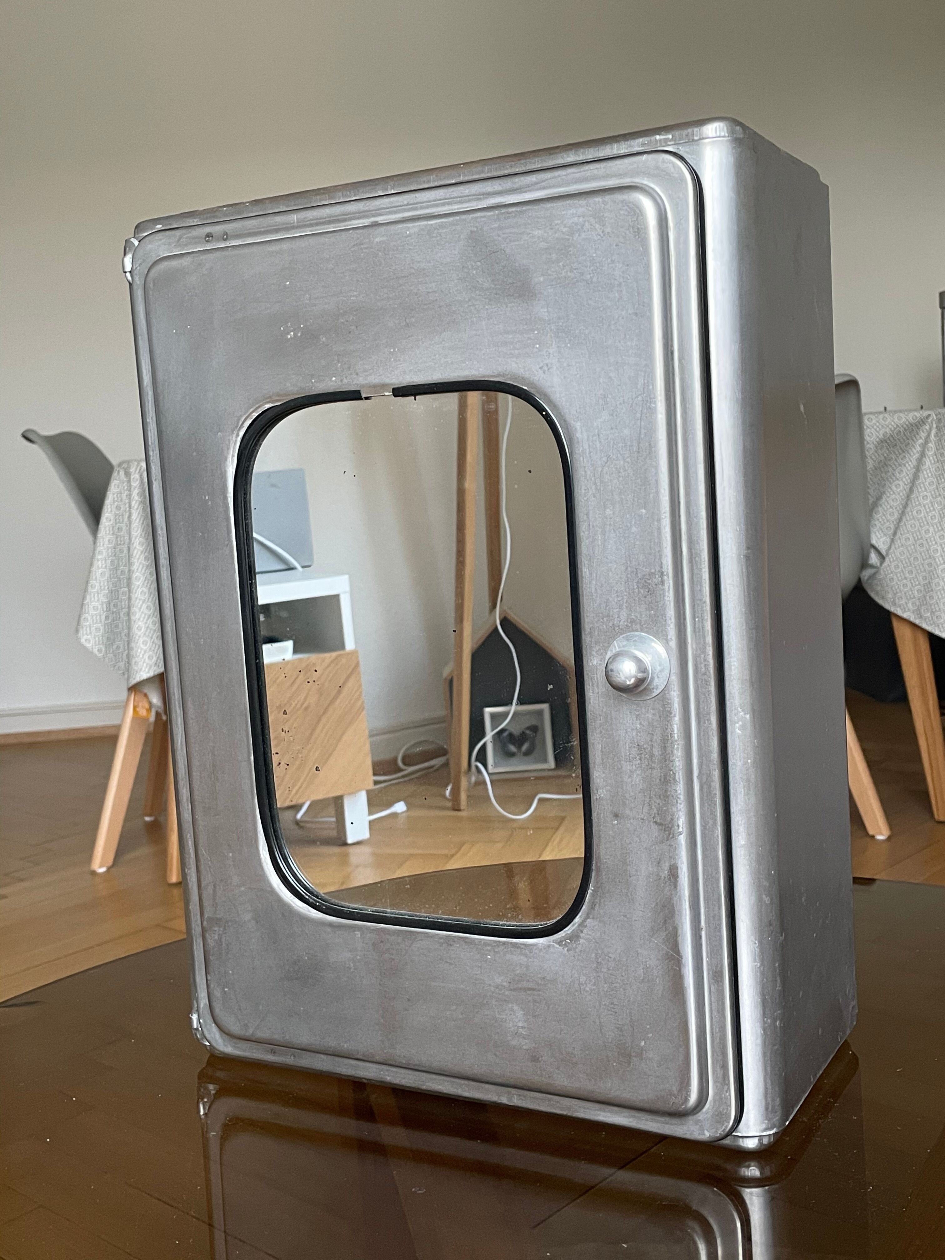 Vintage metal toilet cabinet