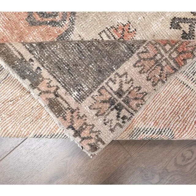 Turkish wool hand-knotted runner rug 103x305