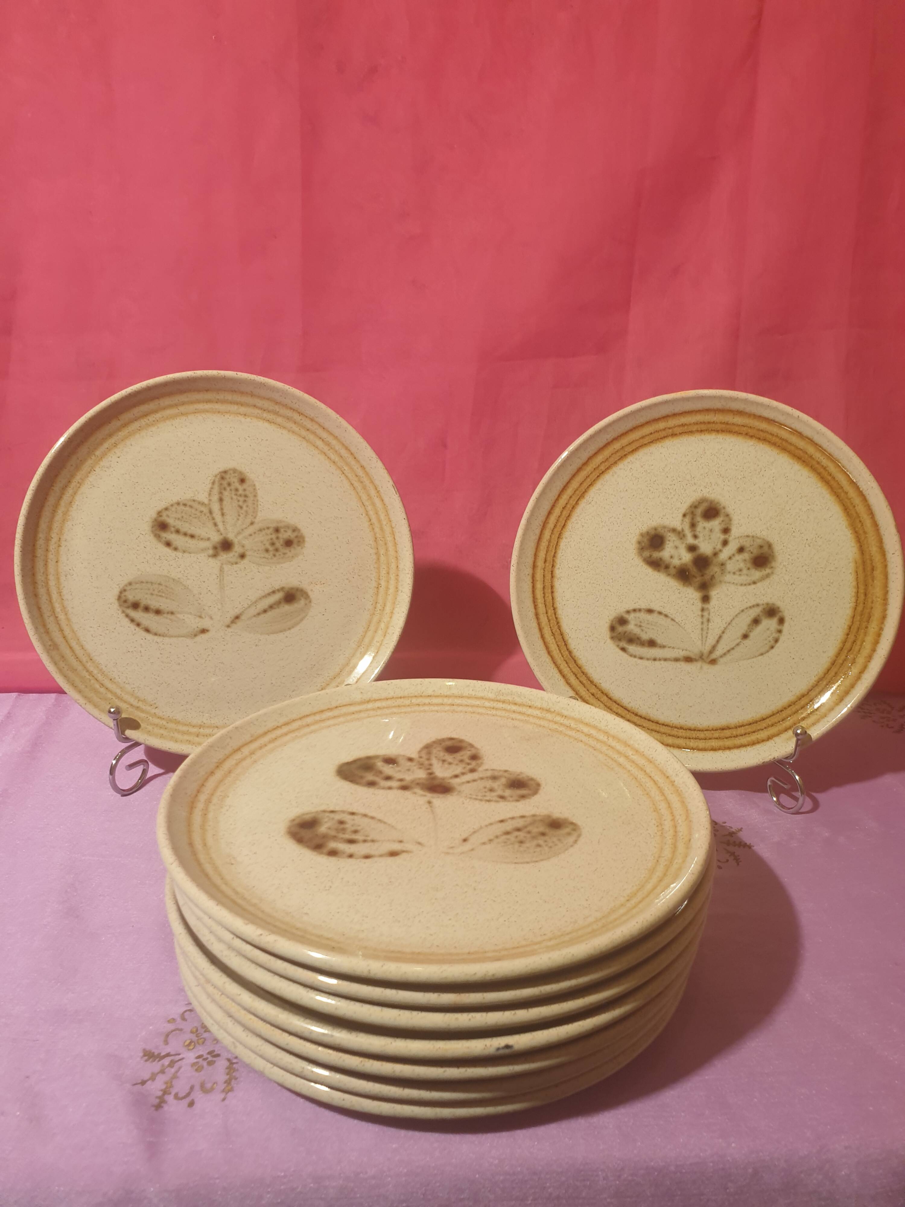 9 dessert plates Tignes Atelier d art Sarreguemines