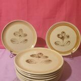 9 dessert plates Tignes Atelier d art Sarreguemines