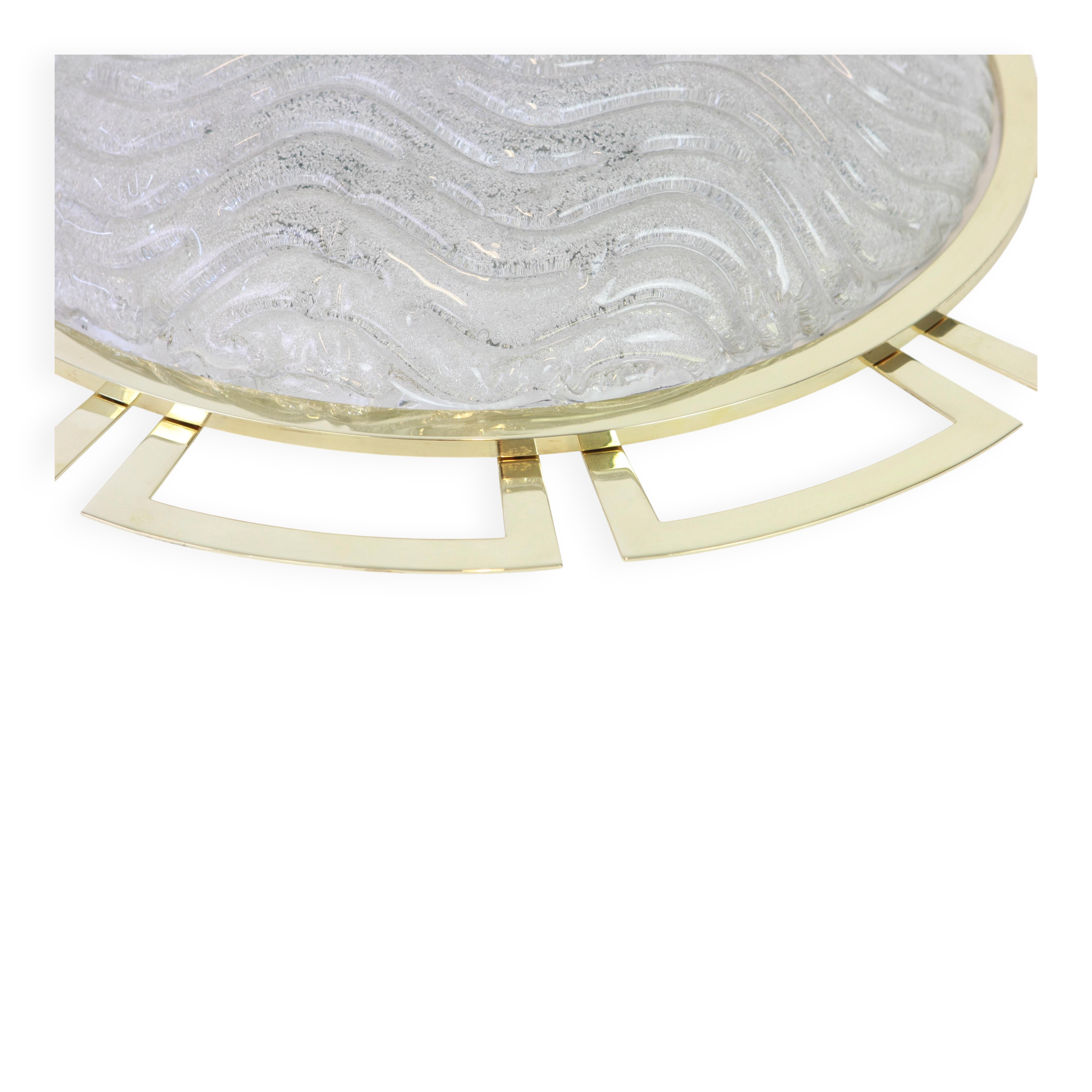 Grand Sputnik ceiling light in brass, Stilnovo style, 1970s.