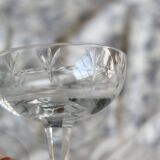 Vintage cut crystal champagne glasses
