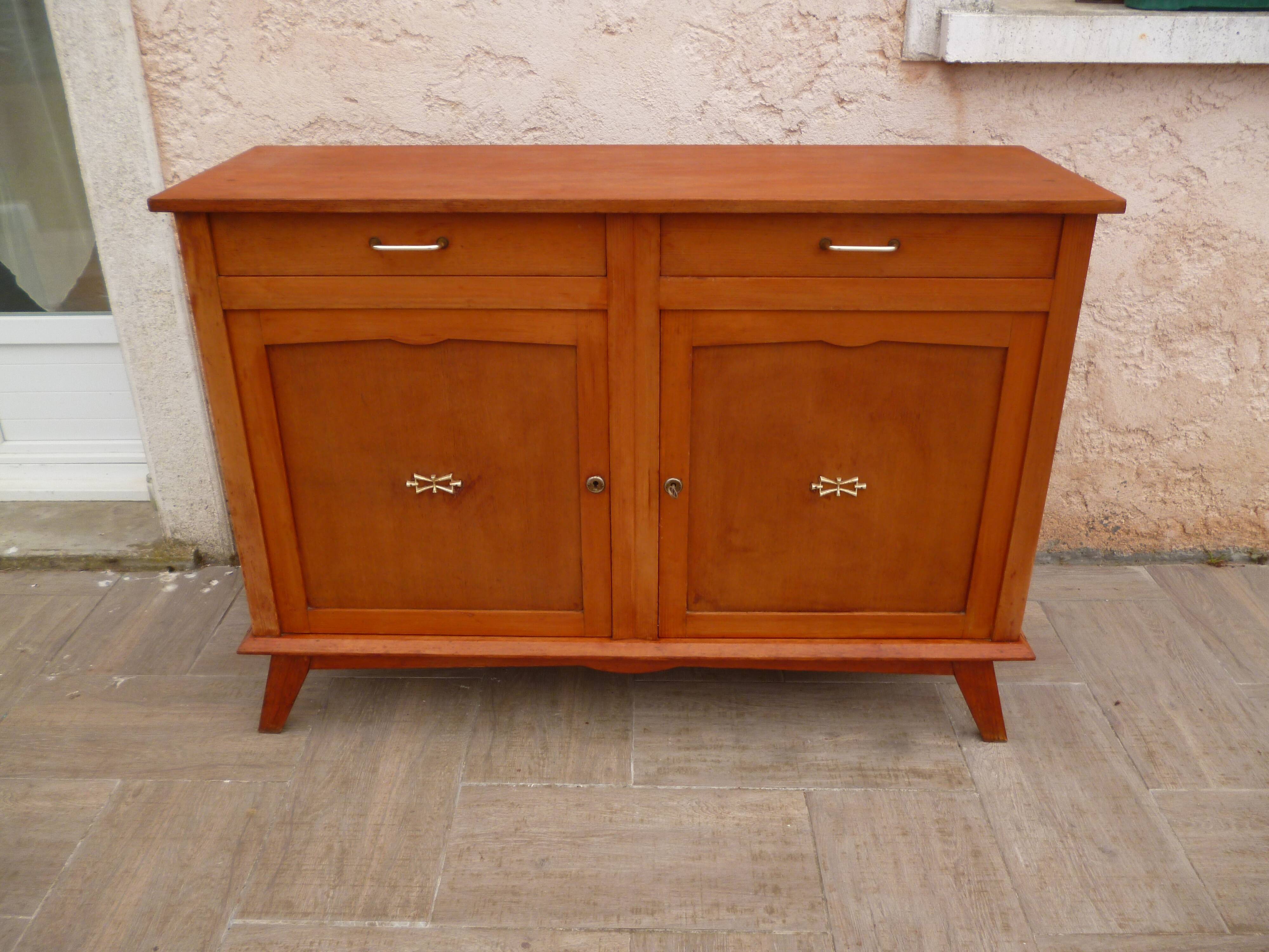 Vintage buffet feet compass two drawers