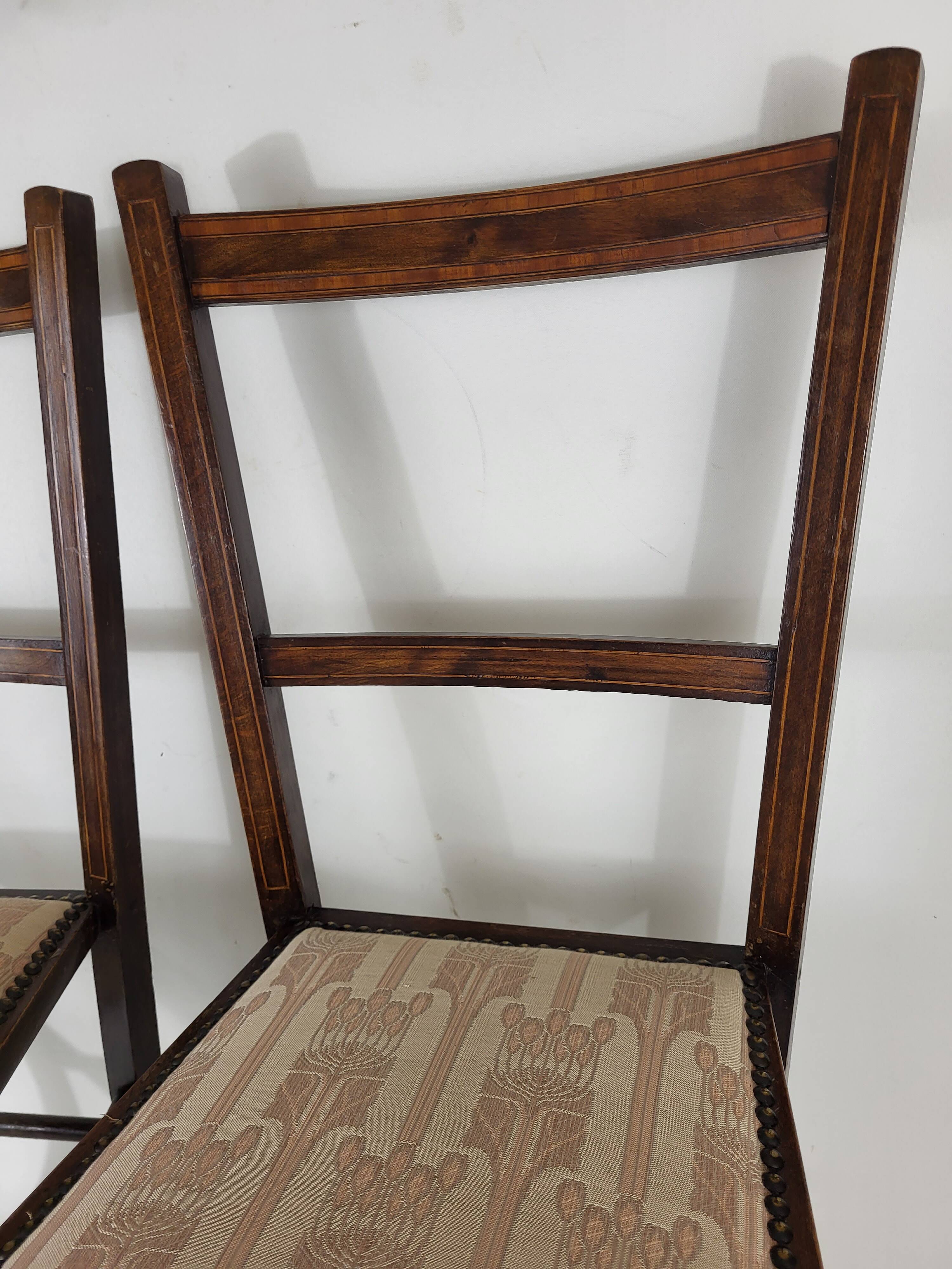 Pair of art nouveau english style chairs