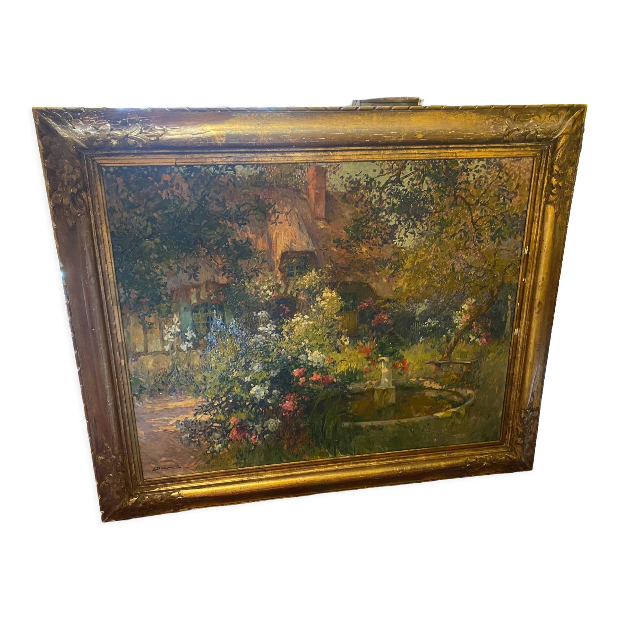 Impressionist painting 1900 signed