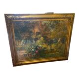Tableau impressionniste 1900 signé