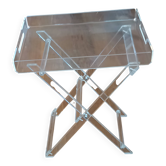 Table d’appoint pliante Emporio en plexiglas transparent – Design italien