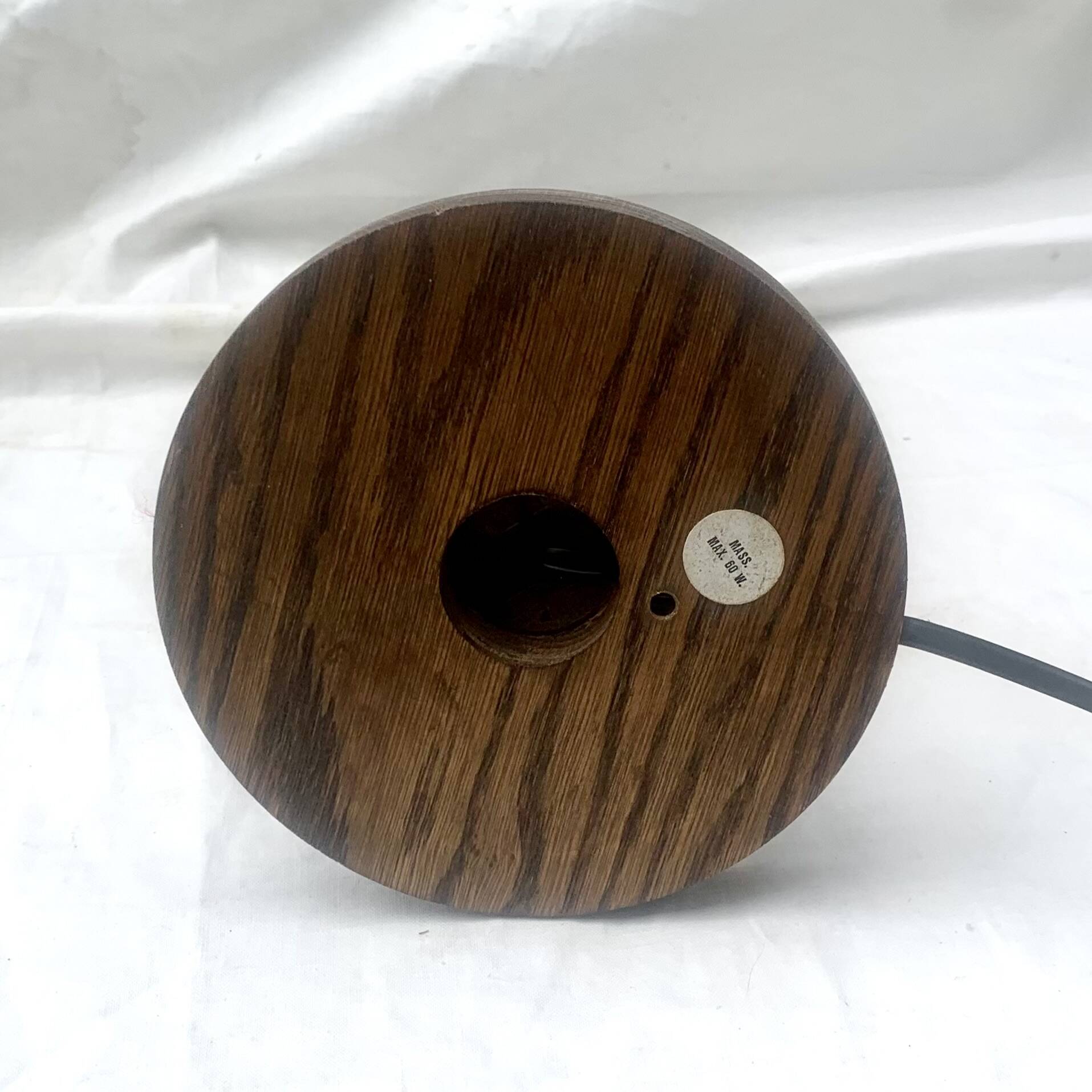 Antique turned solid wood lamp base