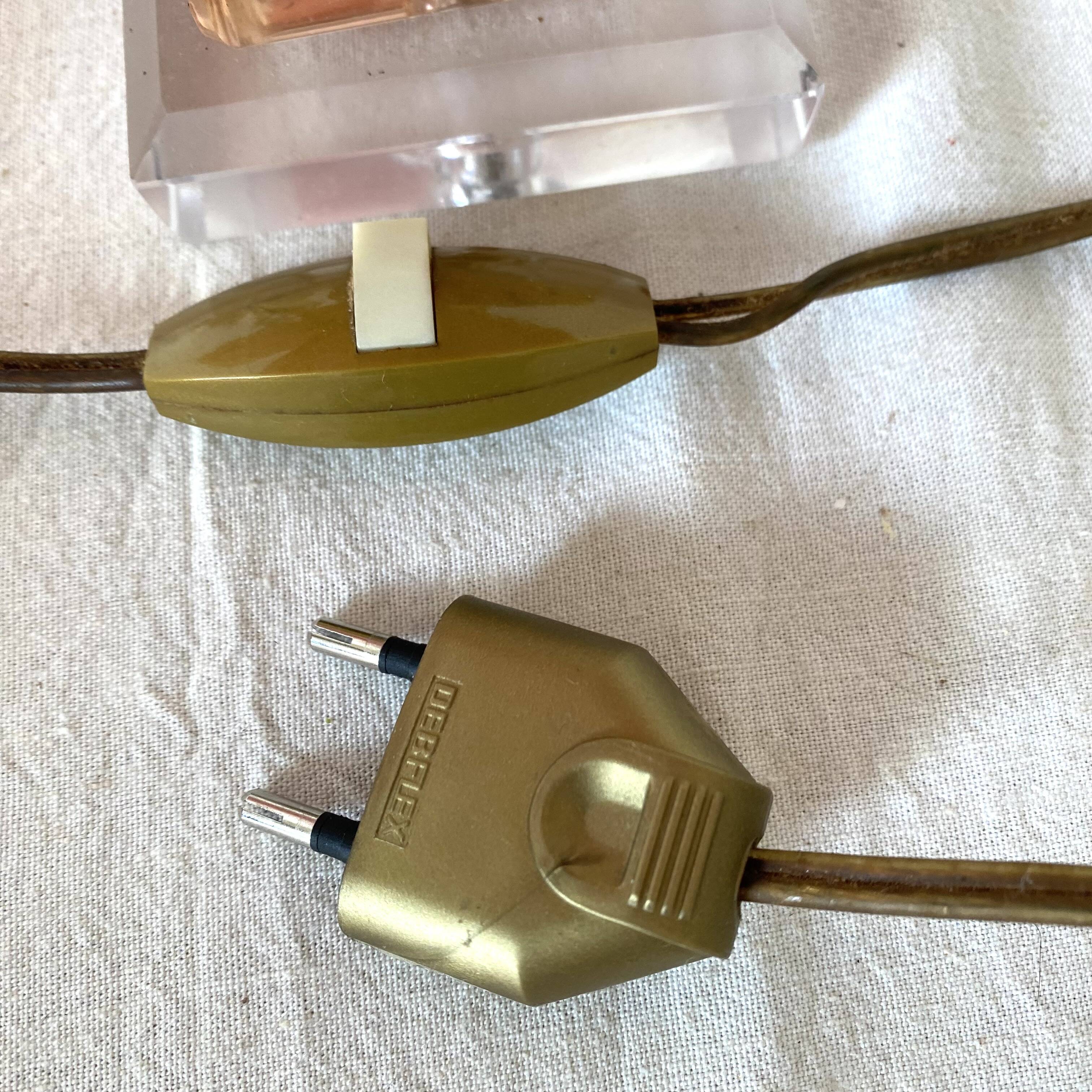 Pair of 60s glass lamps