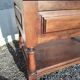 Antique solid wood side table with drawer