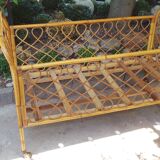 Lit de bébé en rotin années 50