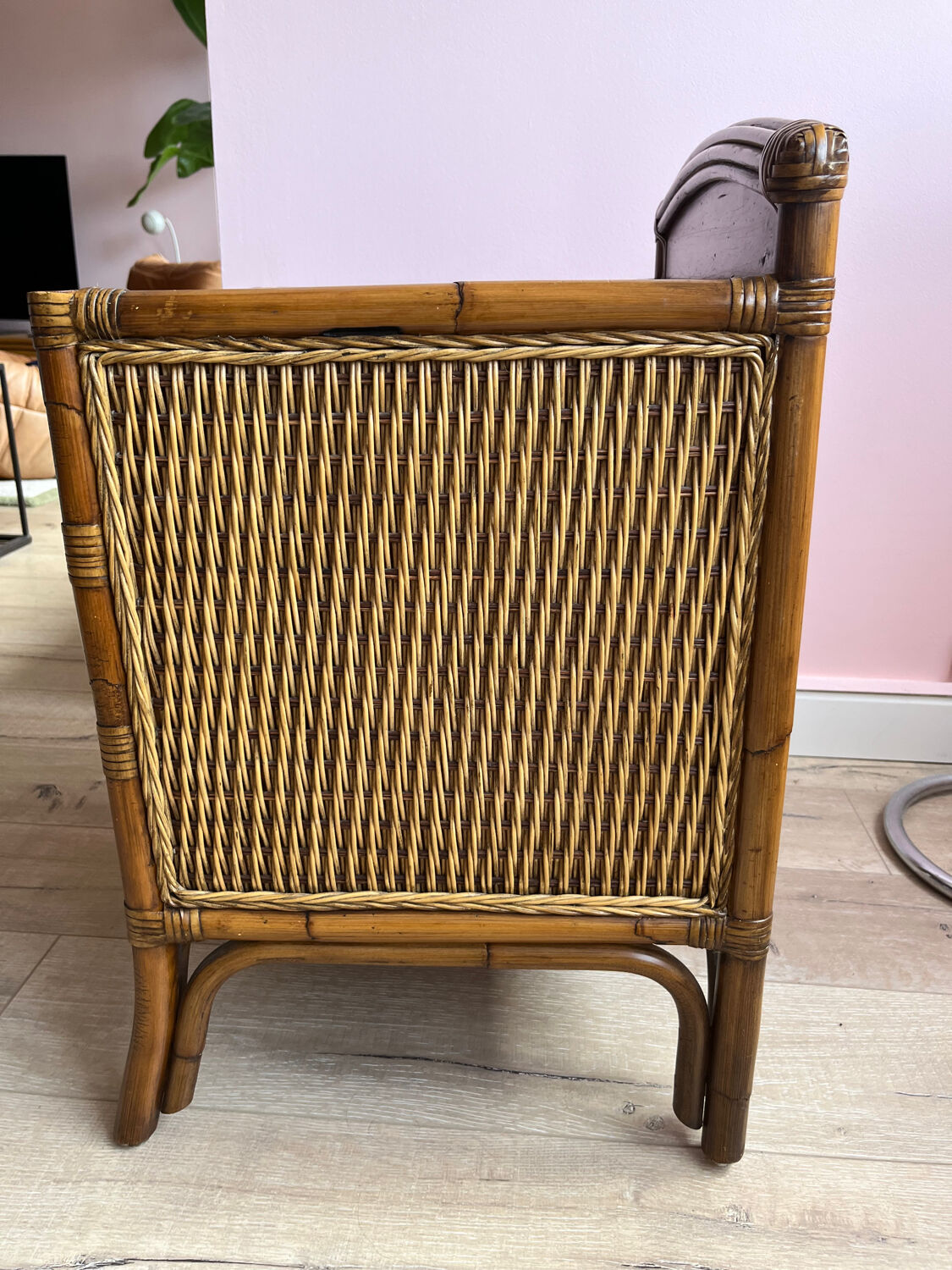 Wicker rattan chest of drawers