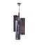 Vintage chrome and smoked glass pendant light 1970
