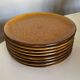 Set of 8 Dieulefit glazed earth plates workshop Mourre Milon 1970