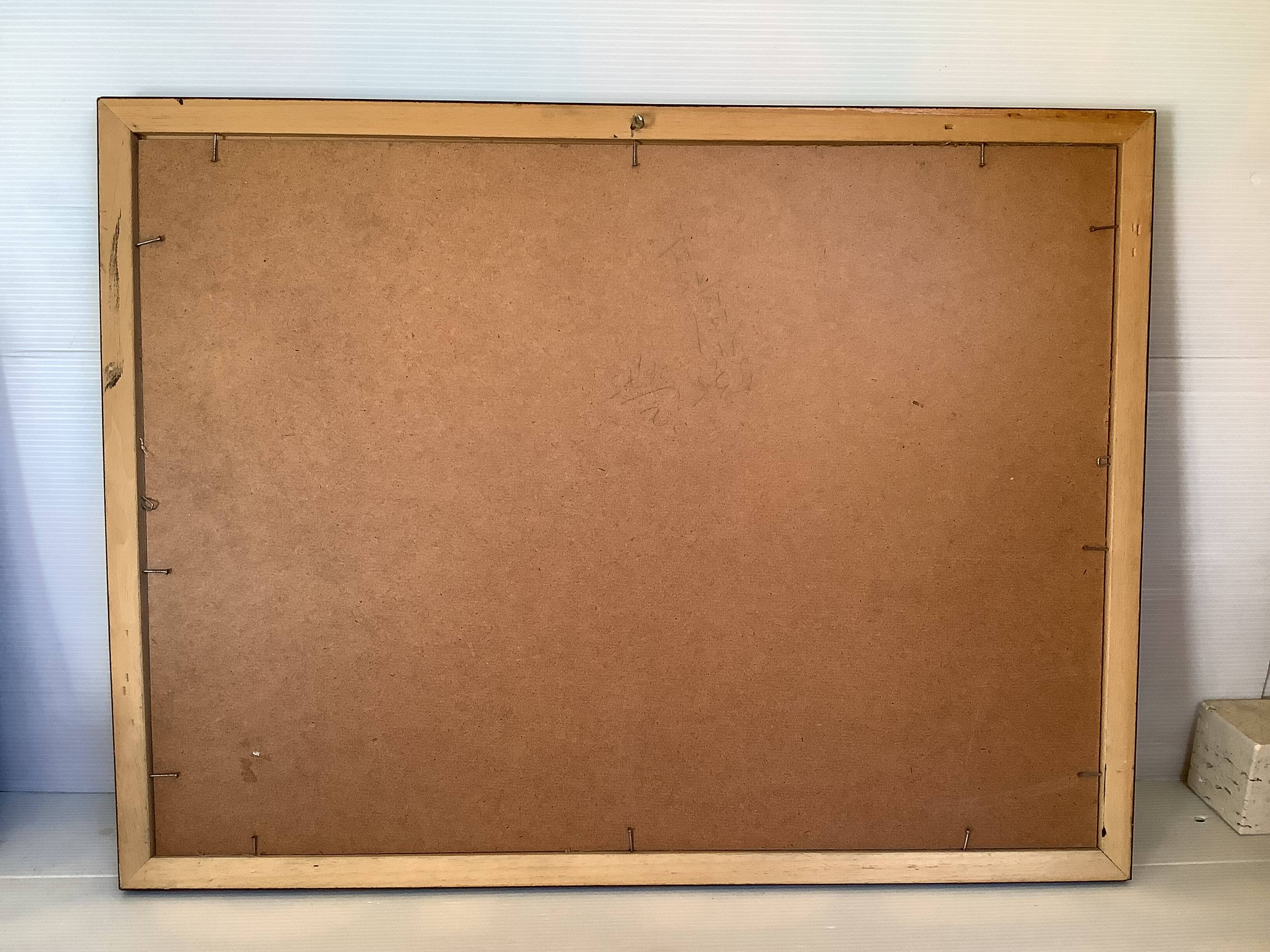 Canal landscape painting oil on panel signed