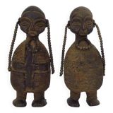 Pair of African fertility doll sculptures Namji Cameroon. 70