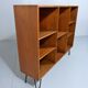 Teak bookcase with hairpin legs by Børge Mogensen for Søborg Møbler Denmark, 1960’s