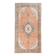 Tapis vintage orange et beige à médaillon central patiné, 157x299 Cm