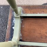 Patinated green baluster table