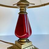 Vintage ceramic and brass lamp