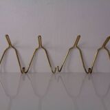 Mid-Century Brass Coat Hooks, 1950s, Set of 2