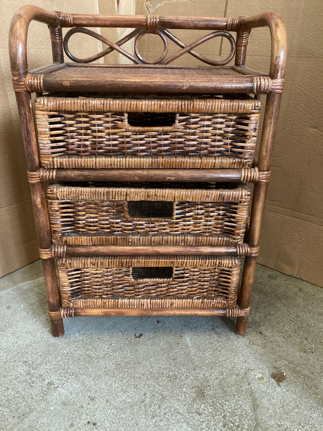 Rattan bedside