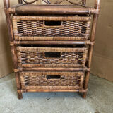 Rattan bedside
