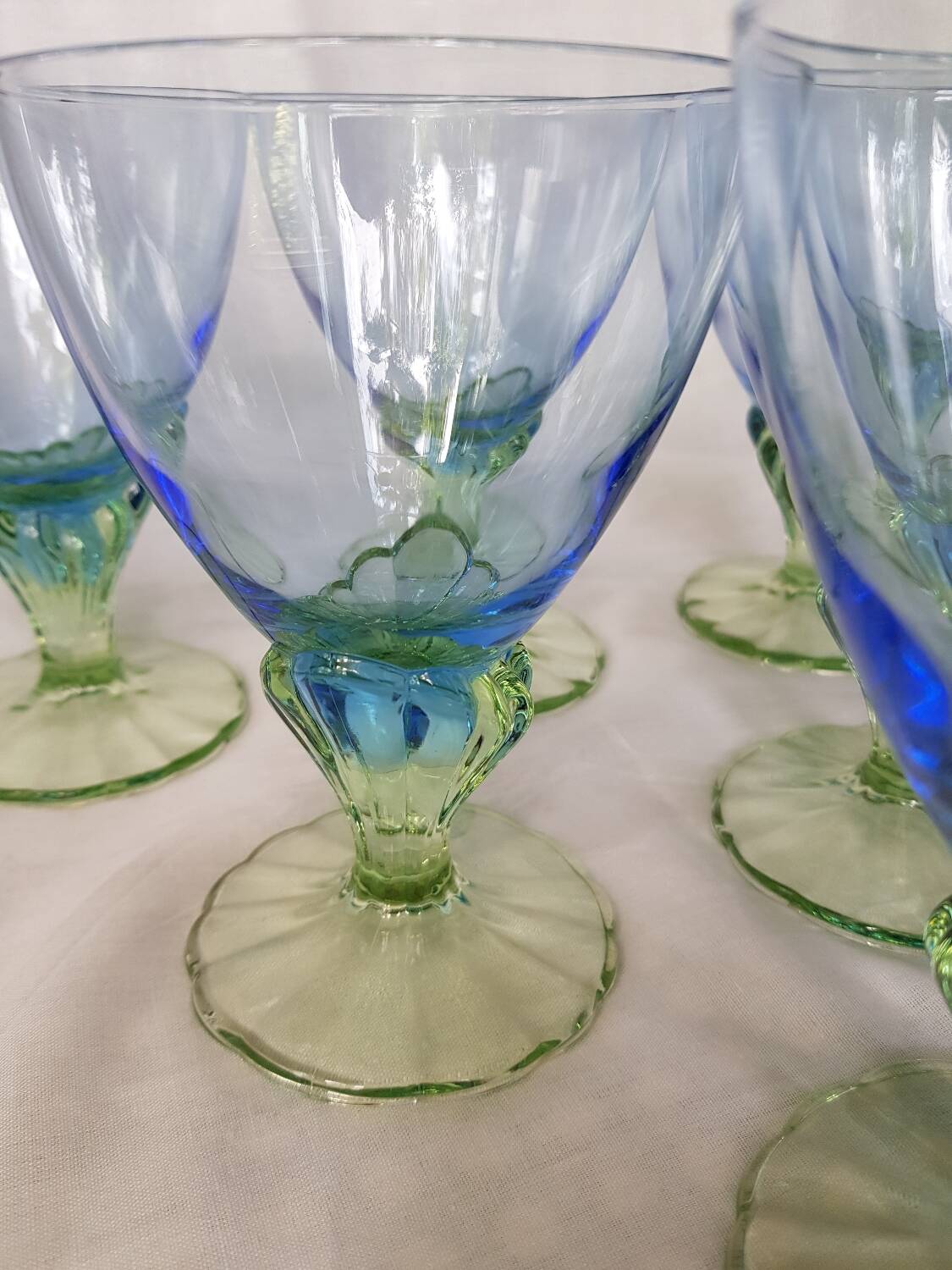 Set de 6 grands verres à eau Bormioli Rocco Bahia bleu vert