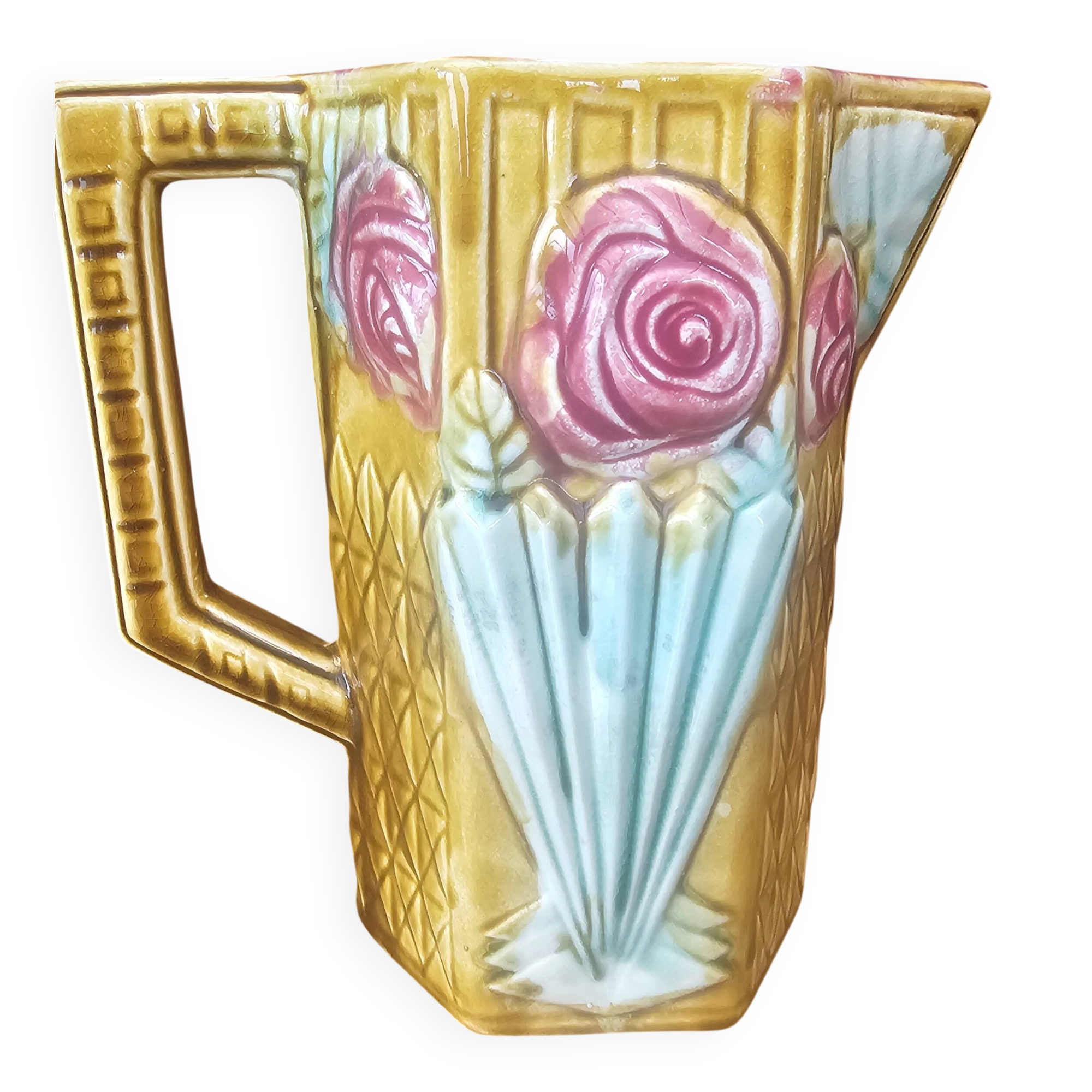 Art Deco slipware water jug