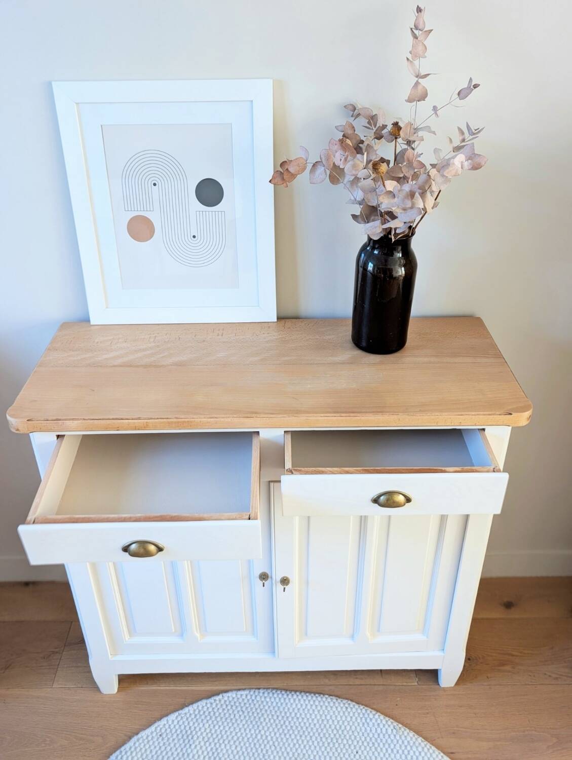 Renovated solid wood Parisian buffet