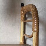 Removable wall shelf in rattan – 1960s vintage