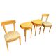 Matching cherry wood / Biedermeier chairs / sidetables set / tripot console table