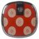 Mid-century Luxas retro scale Czech orange floral chrome vintage decor