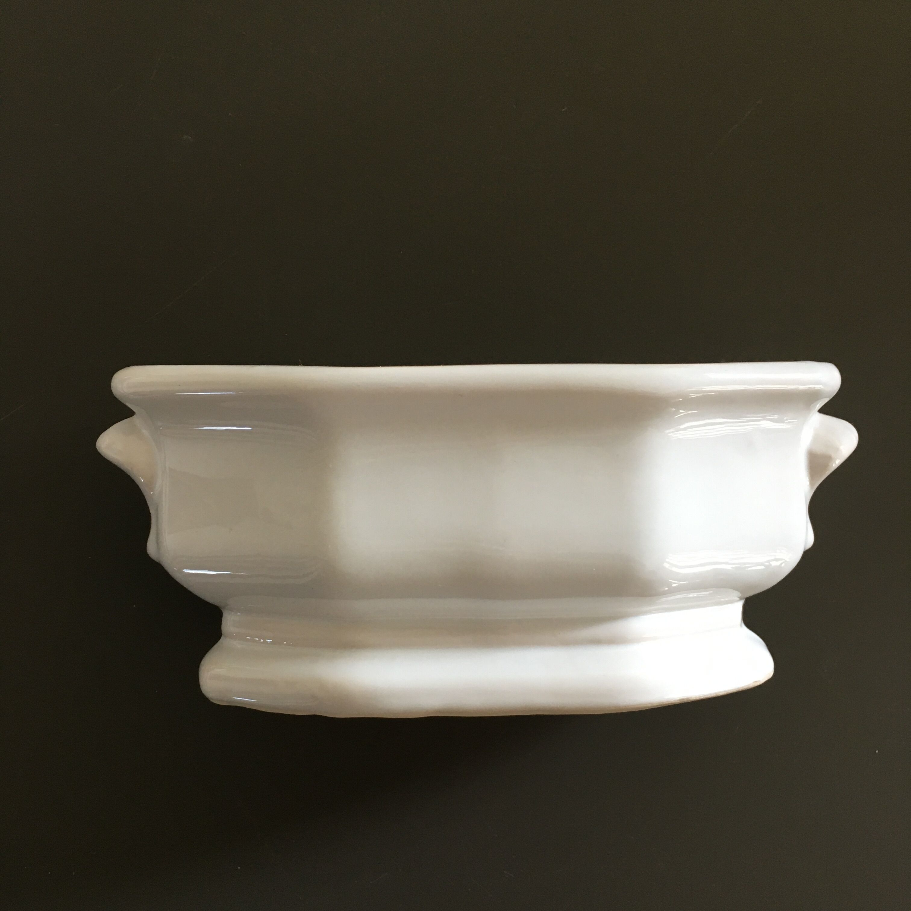 White earthenware planter