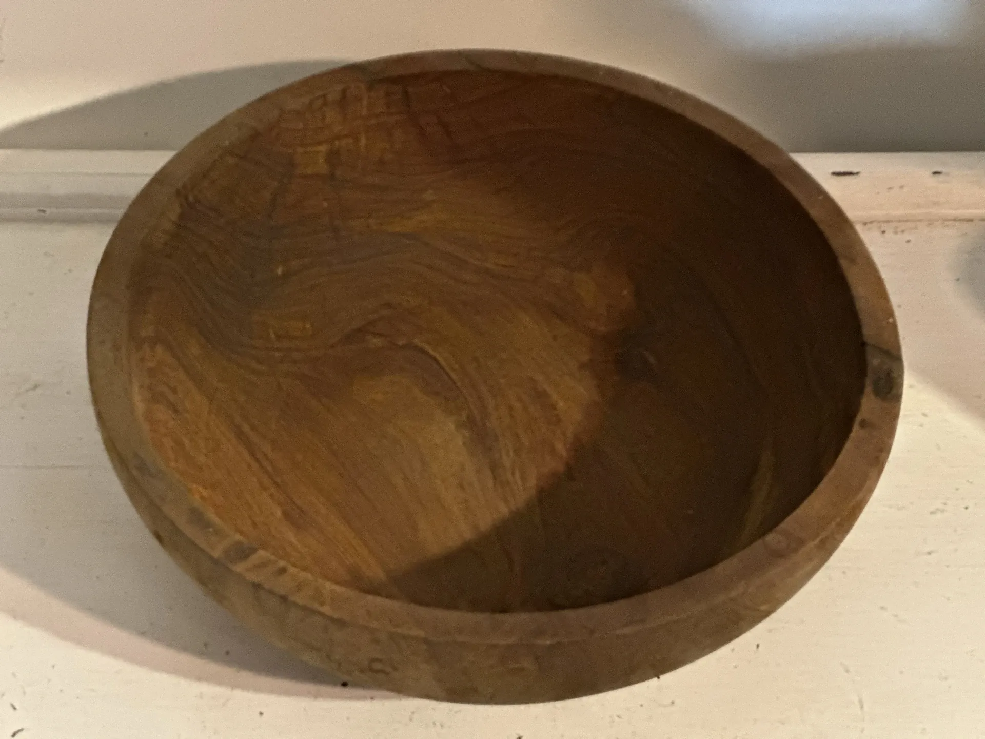 Large vintage solid wood bowl – Catch-all – Centrepiece – 3