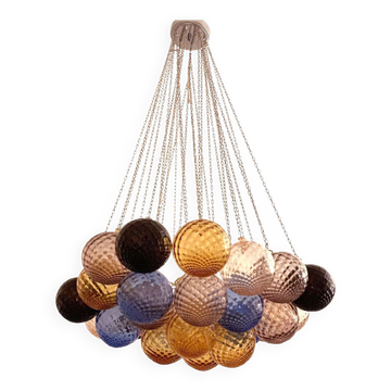 “Ballotton” multicolor Murano glass spheres chandelier