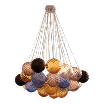 Lustre à sphères en verre de Murano multicolore « Ballotton »