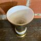 Ancient vase monaco glass polychrome black + gold vintage