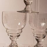 PRODUCT POP UP CHRISTMAS 2020 Six glasses with antique engraved feet