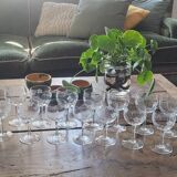Verres à pied ciselés 60's