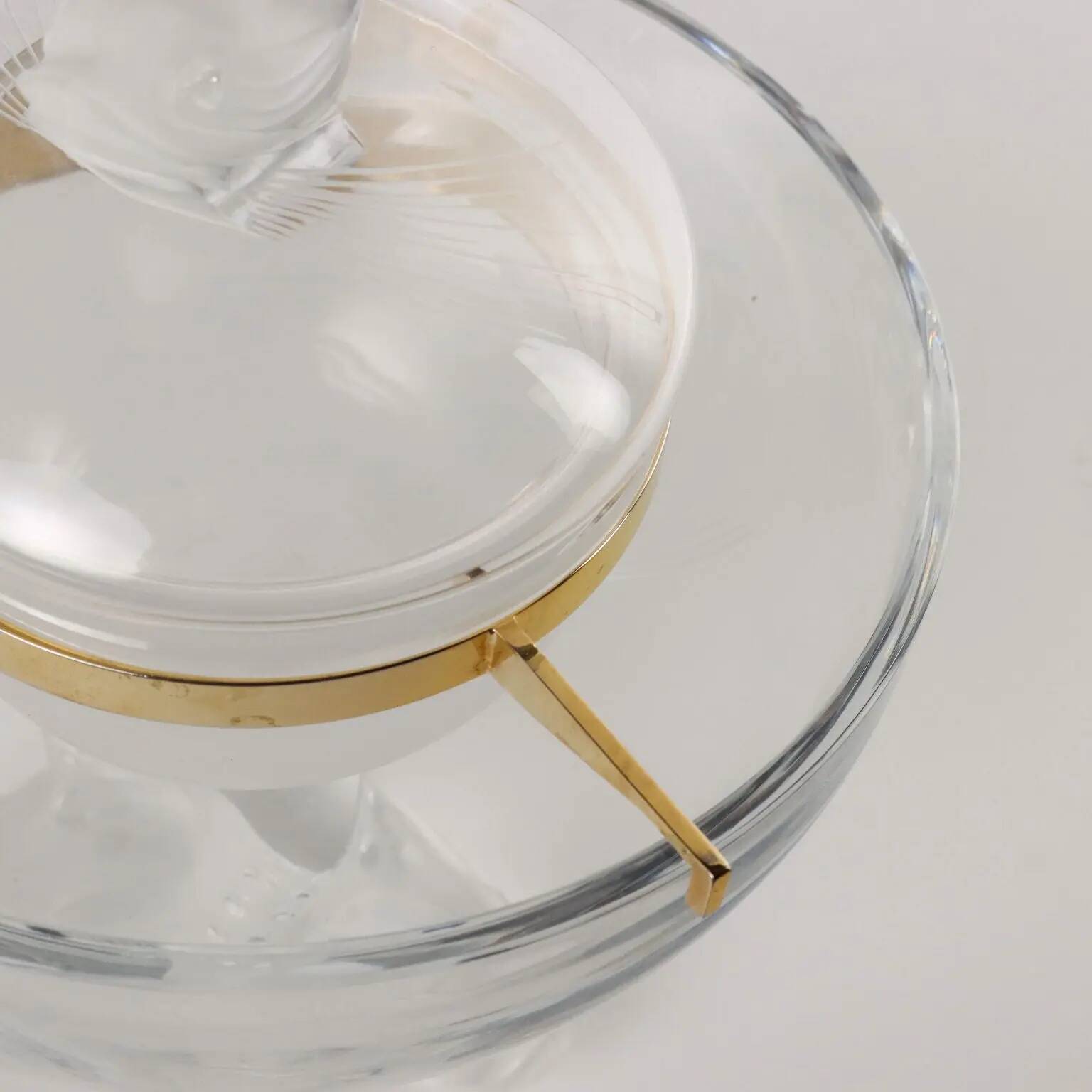 Coupe à caviar vintage Lalique en cristal, France, XXe siècle