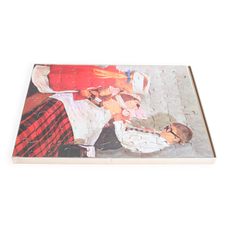 Puzzle vintage Poor Teddy par Arrow Games, années 1960