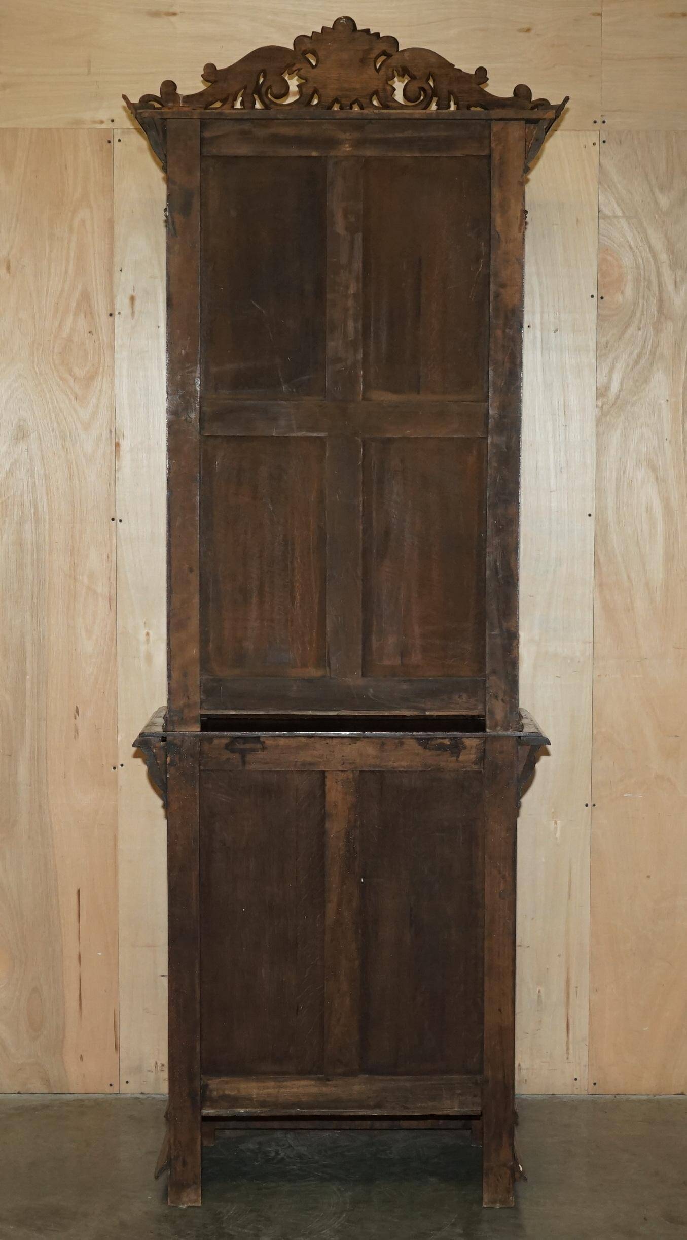 Pair of Victorian Jacobean Gothic Revival bookcases