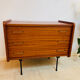 Commode vintage plaquage teck – circa 1970