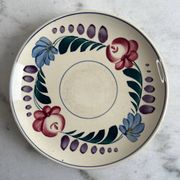 3 petites assiettes à dessert peint à la main Sarreguemines