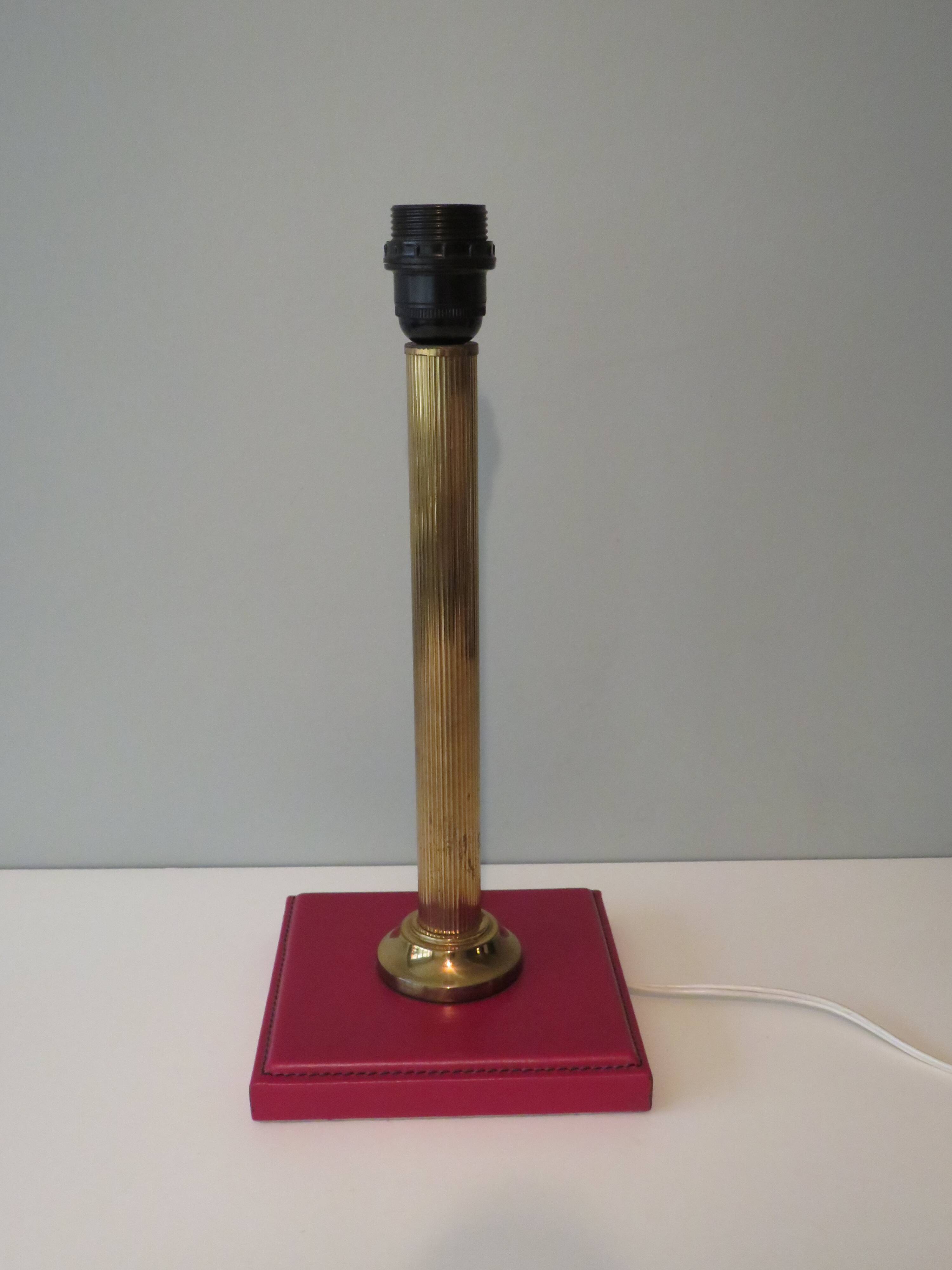 Table lamp with a leather base 1960-1970