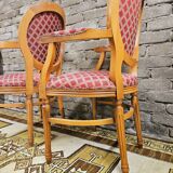 Paire de fauteuil Médaillon style Louis XV