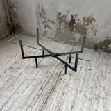 60s glass coffee table